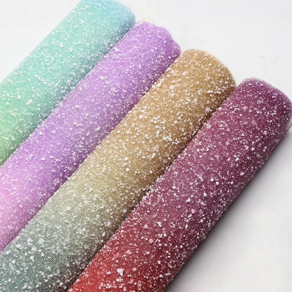 Florist Flower Supply - Gradient Snow Dot Yarn Mesh Paper