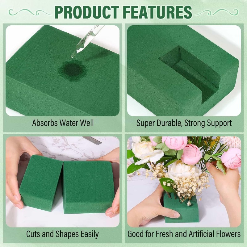 Floral Foam Oasis - 1/3Pcs Green Floral Foam Block DIY
