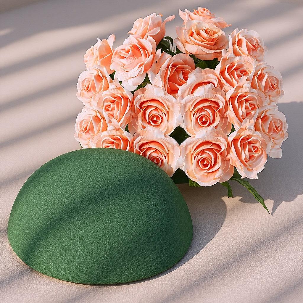 Floral Foam Oasis - 2Pcs Green Half Round Floral Dry