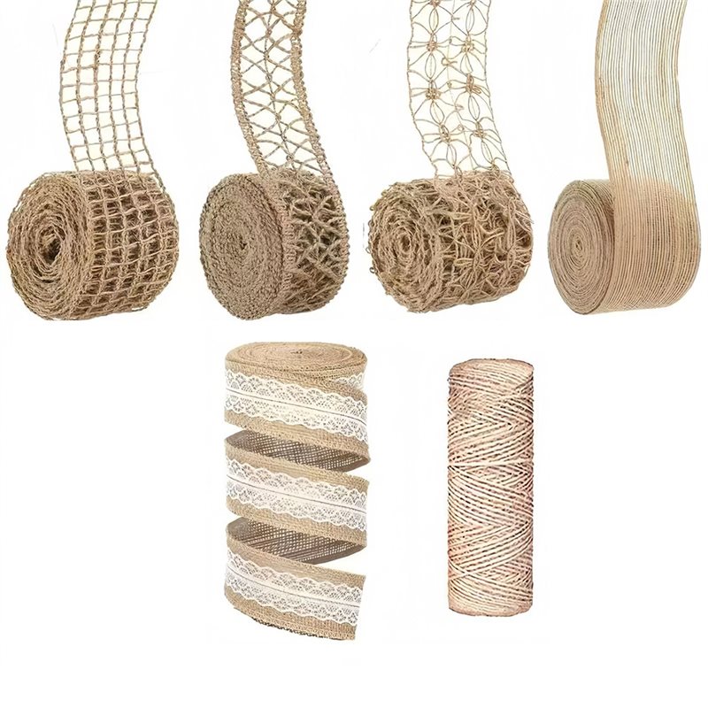 WORTHOWN-5 Rolls 13Ft Burlap R - Twine Jute Natural 评论和价格
