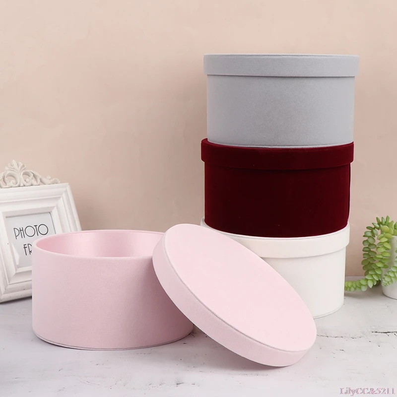 Velvet Round Flowers Box, Flow - Florist Flower Supply 评论和价格