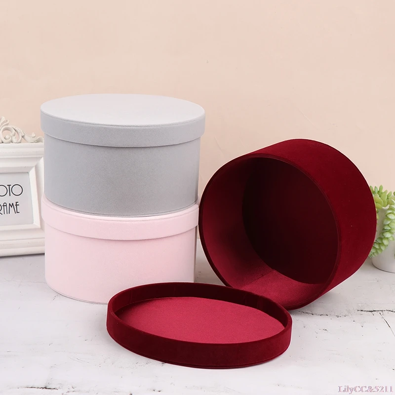 Velvet Round Flowers Box, Flow - Florist Flower Supply 评论和价格