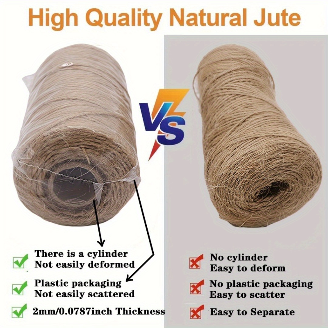 2/3/4mm Natural Jute Rope Stri - Twine Jute Natural 评论和价格