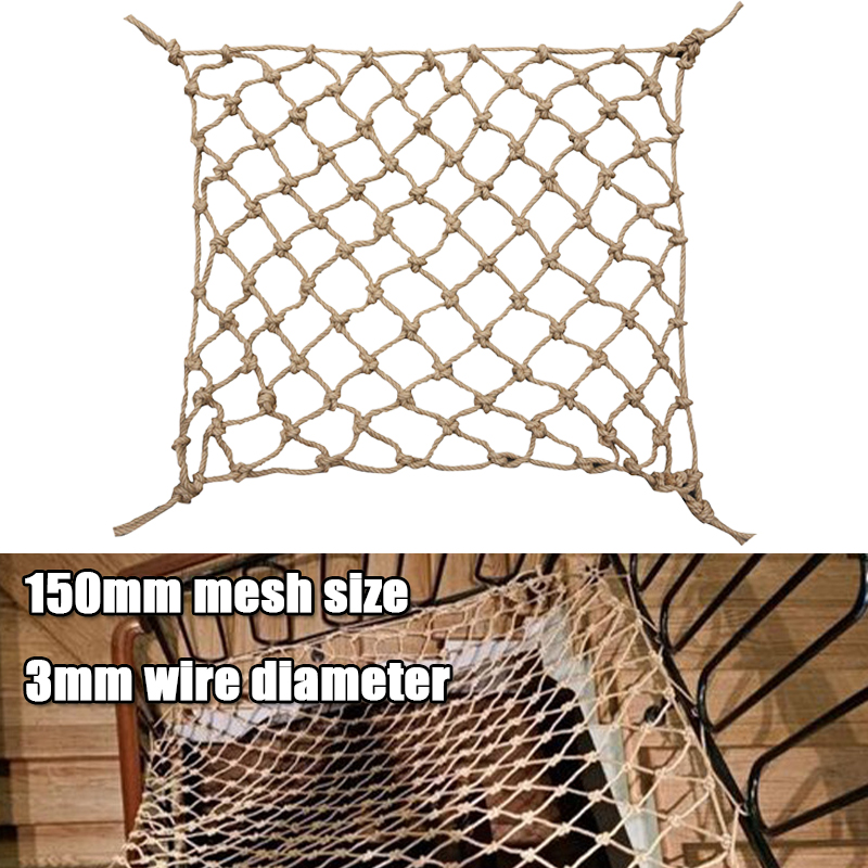 1Pc Hemp Rope Climbing Net Nat - Twine Jute Natural 评论和价格