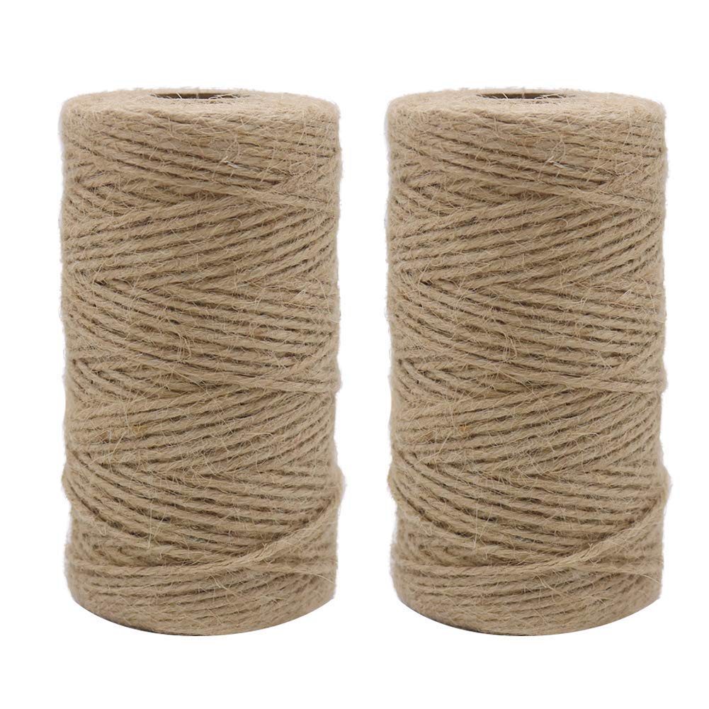 2Pcs X 333 Feet 2Mm 3Ply Jute  - Twine Jute Natural 评论和价格
